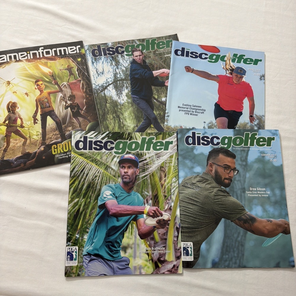 4 Disc Golfer Magazine Spring, Summer, Fall 2019 issues Dre's Gibson Rare Clean